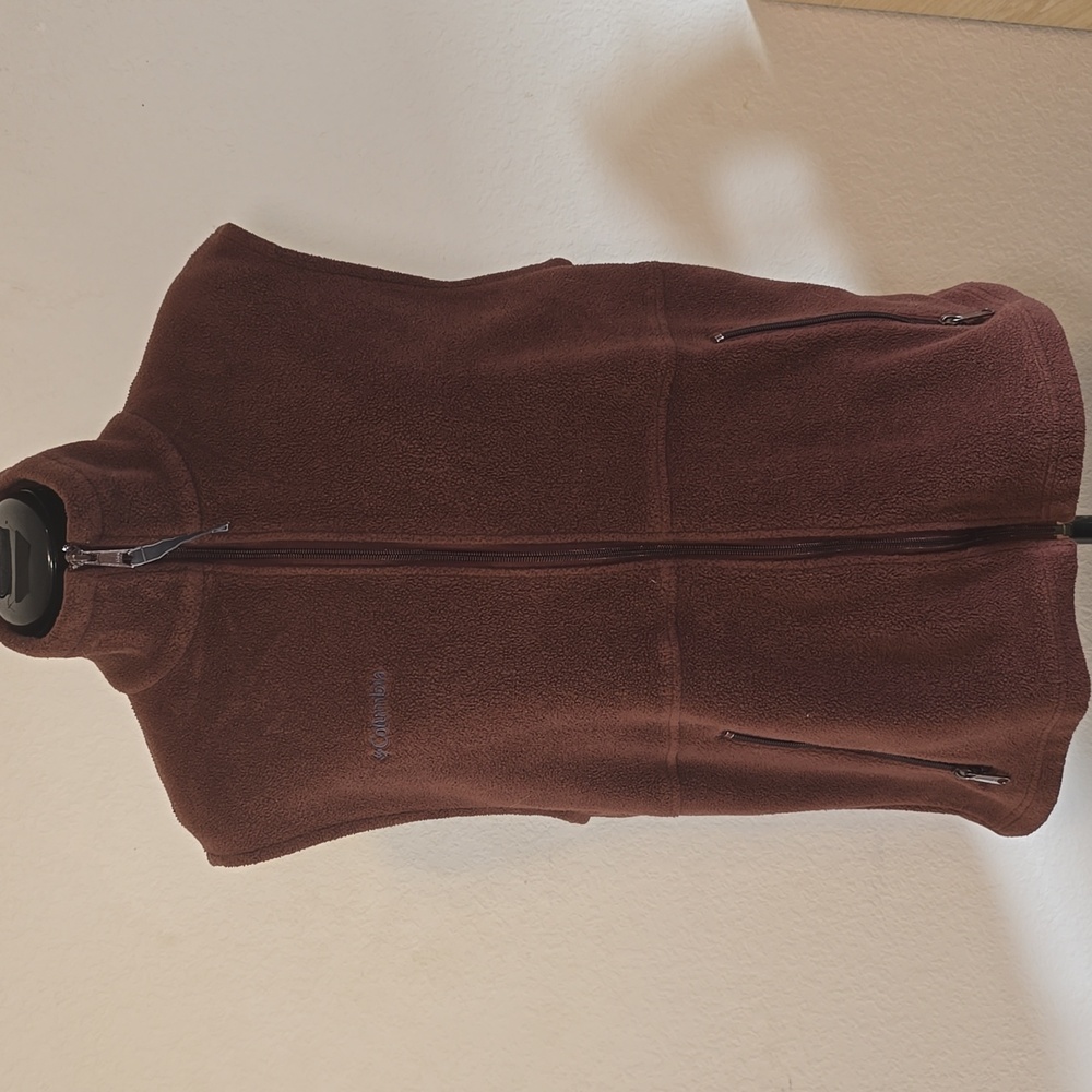 Men’s Columbia Brown Fleece Vest Size Medium